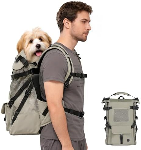 Wakytu Dog Backpack Carrier for Small Dogs, Pet Carrier for Travel & Hiking by Petshome