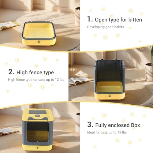 Foldable Enclosed Cat Litter Box - Image 3