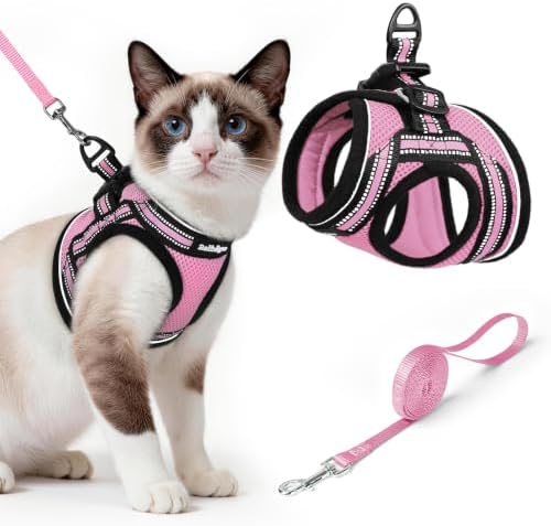 rabbitgoo Cat Harness and Leash Set, Step-in Soft Vest by rabbitgoo
