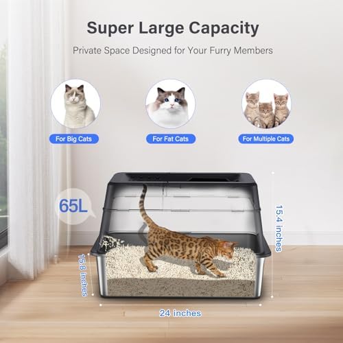 Aphyxen XL Stainless Steel Litter Box - Image 4