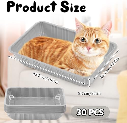Tessco for you 30 Pack Disposable Litter Boxes for Cats - Image 3