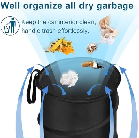 Car Trash Can, 2.6 Gallons Car Garbage Can, Collapsible Trash Bin - Image 7