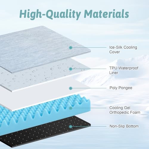COZY KISS Cooling Orthopedic Dog Bed, Waterproof Lining - Image 6