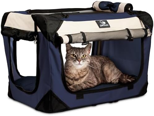 Cat & Dog Pet Carrier, Fits 2 Cats or Medium Dog Comfortably by PetLuv