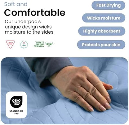 IMPROVIA® Washable Underpads, Heavy Absorbency Reusable Incontinence Pads - Image 4