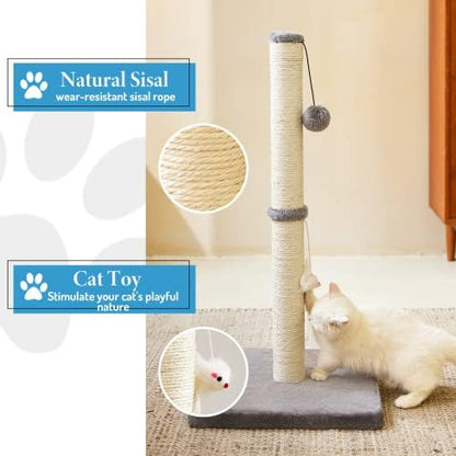 MeowHomm 32'' Tall Cat Scratching Post Cat Scratcher - Image 3