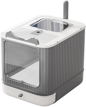 Covered Cat Litter Box with Lid by LCZLBRRD