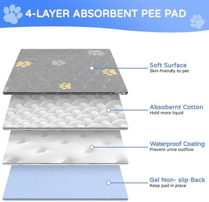 Aitmexcn Washable Pee Pads for Dogs, 2 Pack Extra Large Reusable Puppy Training - Image 2