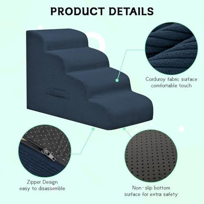 Mesa Lemon 4 Step Dog Stairs Pet Ramp - Image 3