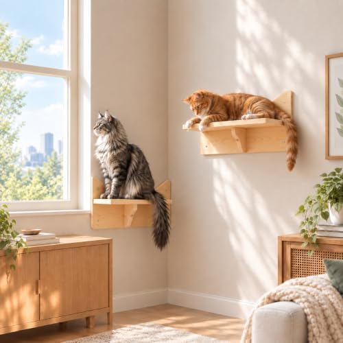 Cat Wall Shelves, 2-Piece Cat Wall Step - Image 5