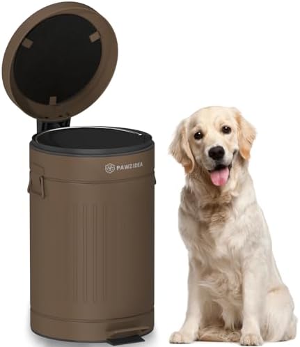 PAWZIDEA Dog Poop Trash Can Outside Odor Control, 3.1 Gallon, Waterproof by PAWZIDEA-Inlovejoywelive