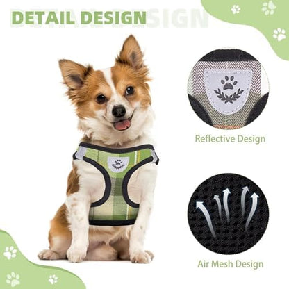 KOOLTAIL Small Dog Harness & Leash Set, Soft Mesh Padded Adjustable Reflective - Image 4