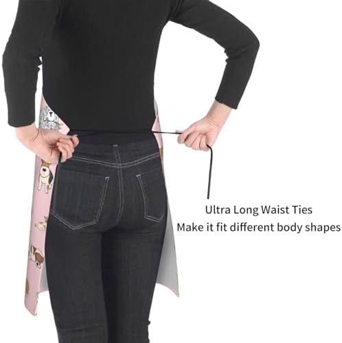 Perinsto Waterproof Apron With 2 Pockets Kitchen Chef Aprons Bibs - Image 4