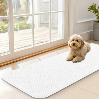 OLANLY Dog Door Mat for Muddy Paws 47x17, Super Absorbent Chenille Mud Mat by OLANLY