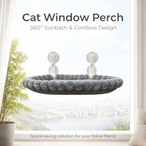 Cat Window Perch for Indoor Cloud Perch，Gray - Image 7