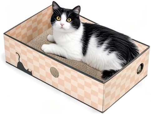 Conlun Cat Scratcher Box, Cardboard Pad, Bed by Conlun