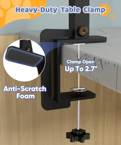 Dog Grooming Arm with Clamp for Small Dog, Adjustable Height to 33in, Pet - Image 3