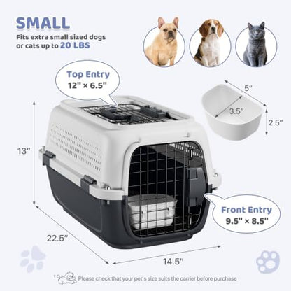 Magshion 22 Inch Hard-Sided Dog Cat Carrier - Image 2
