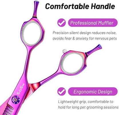 Professional 7" VG10 Curved Thinning Shears - Image 5