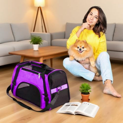 7 Pcs Cat Carrier, Soft Sided Foldable Portable Comfortable Pet Carrying Bag - Image 7