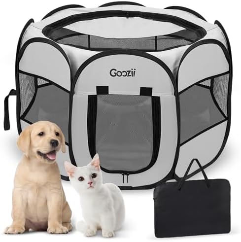 Goozii Pet Cat Playpen for Indoor Cats Enclosed, Puppy Dog Play Pen for Outdoor by Goozii