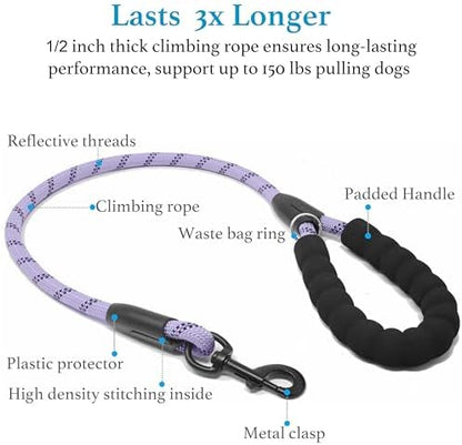 iYoShop Double Dog Leash, 360° Swivel, No Tangle - Image 3