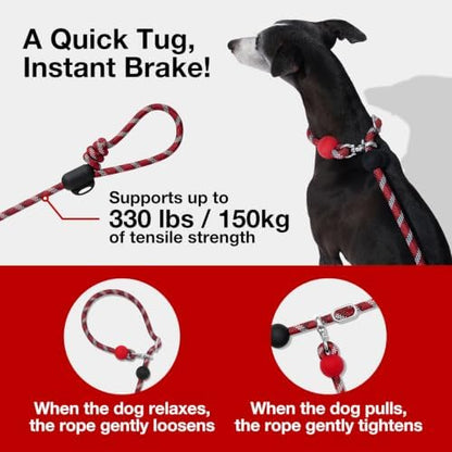 VETRESKA Hands-Free Red Dog Leash, 8FT Rope Leash - Image 5