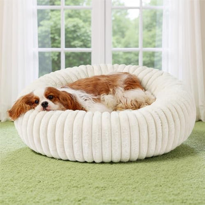 Bedsure ComfyFleece® Donut Dog Bed Medium Size Dog by BEDSURE