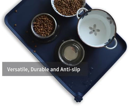 Hoki Found Large Waterproof Silicone Pet Food Mats Tray - Image 4