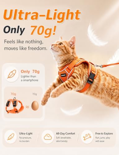 Cat Harness and Leash Set, Escape Proof Kitten Harness - Image 4