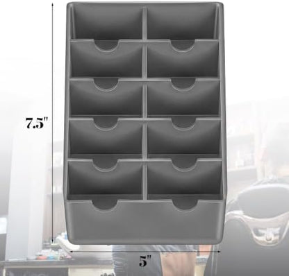 1 Pack Grey Clipper Blade Holder 10 Slot Clipper Razor Blade Rack Storage Tray - Image 2