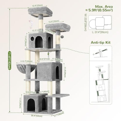Globlazer F71 Cat Tree Tall, 71in Cat Tower - Image 6