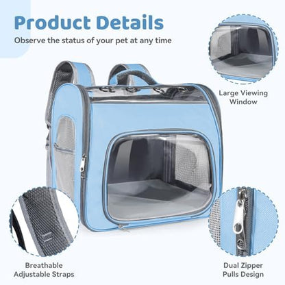 Airline Approved Cat Soft-Sided Carrier Backpack Up to 12 lbs - Image 4