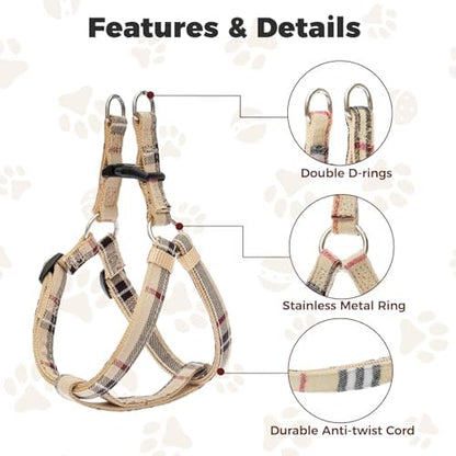 BINGPET No Pull Dog Harness Leash Collar Set, Adjustable Step-in Vest - Image 3