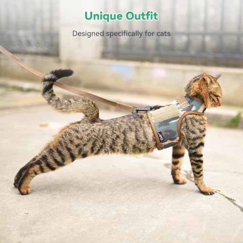 Cat Harness and Leash Set Escape Proof, Jungle Camo - Image 2