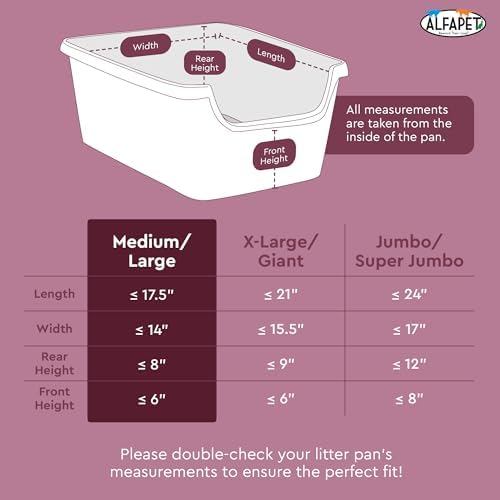 Alfapet Cat Litter box liner Disposable, Elastic Liners- 24-count-For Medium - Image 5
