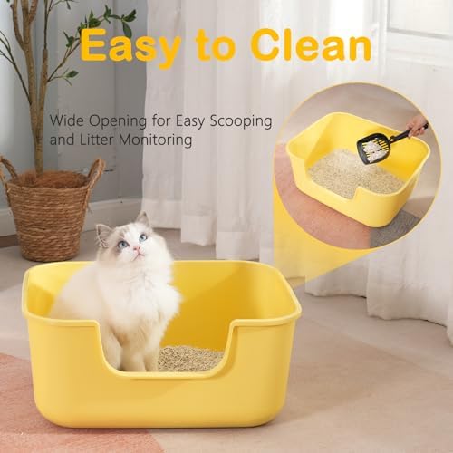 Large Cat Litter Box with High Sides, Cat Boxes - Image 5