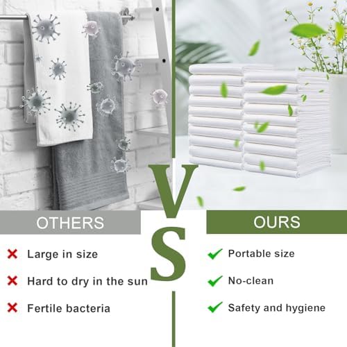 Disposable Bath Towels, 50 Pack 55" x 27.5" Ultra Soft, Quick Dry Disposable - Image 6