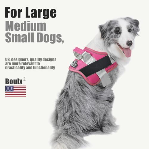 Bolux Dog Harness, No-Pull Reflective Dog Vest, Breathable Adjustable Pet - Image 4