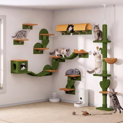 Cactus Floor-to-Ceiling Cat Tree, Adjustable Height by Homiflex