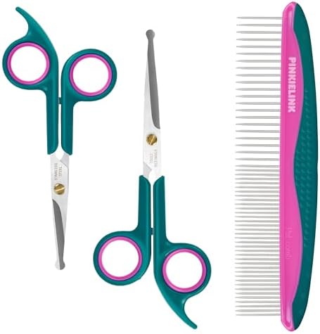 Pet Grooming Scissors Kit, Dog Grooming Shears by PINKIELINK