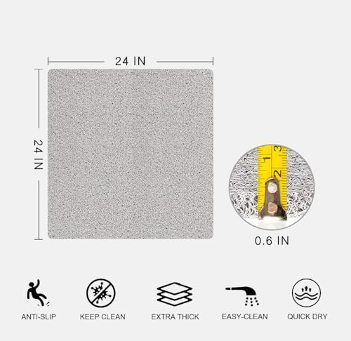 Nonslip Bathtub Mat, Anti Slip Bath Mat 0.6" Extra Thick, Quick Dry Bath Tub - Image 2