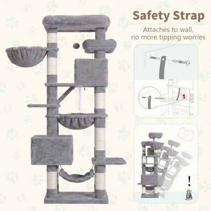 Heybly Cat Tree, 71-Inch-Tall Tower - Image 6
