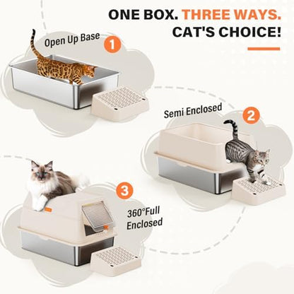 XL Stainless Steel Litter Box - Image 5