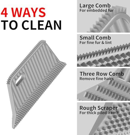 Pet Hair Remover 3-Pack, Dog Cat Fur Tool, Portable Carpet Scraper - Image 5