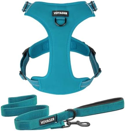 Voyager Dog Harness Dual Leash Attachment No-Pull Control Adjustable Soft but by BestPetSuppliesLLC