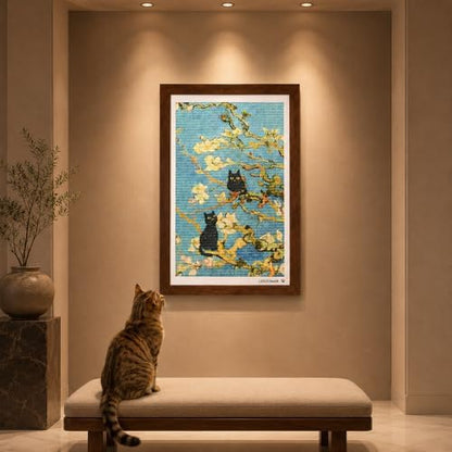 Wall Art Cat Scratcher, Framed Sisal Scratch Pad - Image 7