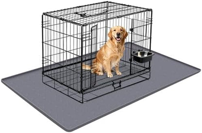 Silicone Dog Bed Mat 34"x 22" Crate Mat by Bartuke