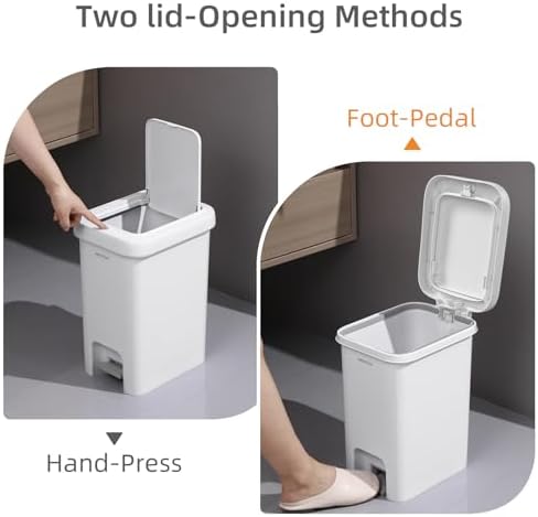 MOPALL 1.9 Gallon Small Bathroom Trash Can - Image 3