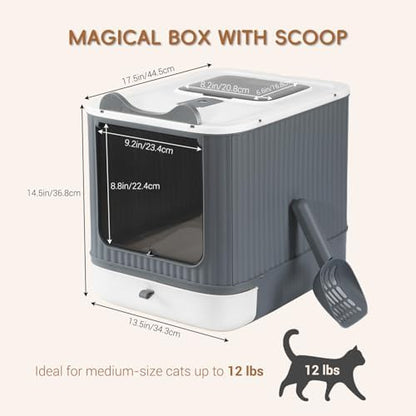 Foldable Enclosed Cat Litter Box - Image 2